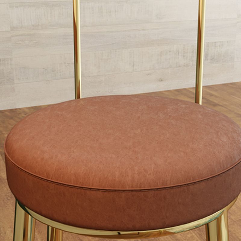 Industrial Low Back Counter Stool Armless Bar Chair with Metal Footrest