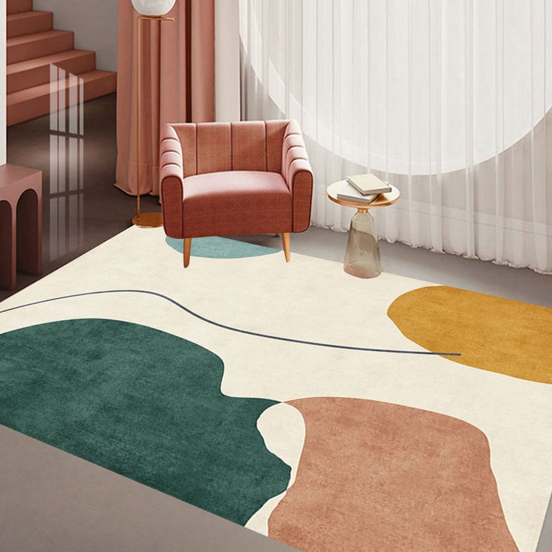Dark Green Color Piece Carpet Polyester Modern Carpet Washable Carpet for Drawing Room