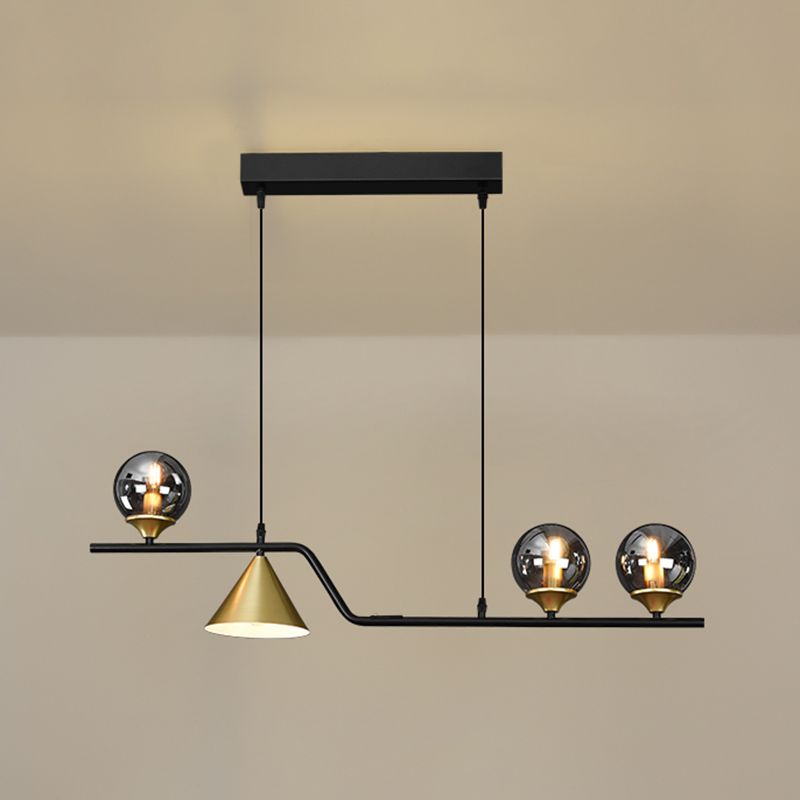Contemporary Island Light Globe Glass Island Lights for Kitchen