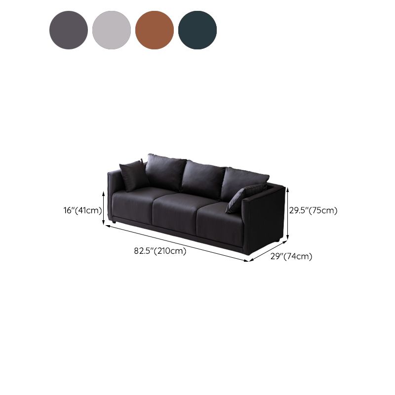 Loose Back 29.5" H Seating Square Arm Contemporary Sofa for Living Room