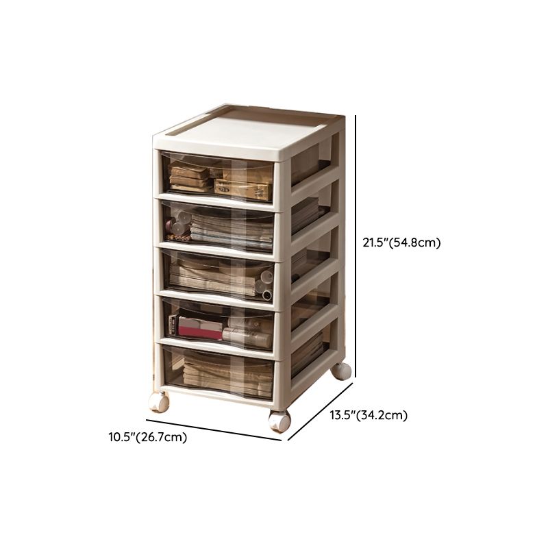 Modern Vertical Filing Cabinet Transparent Plastic Drawers File Cabinet