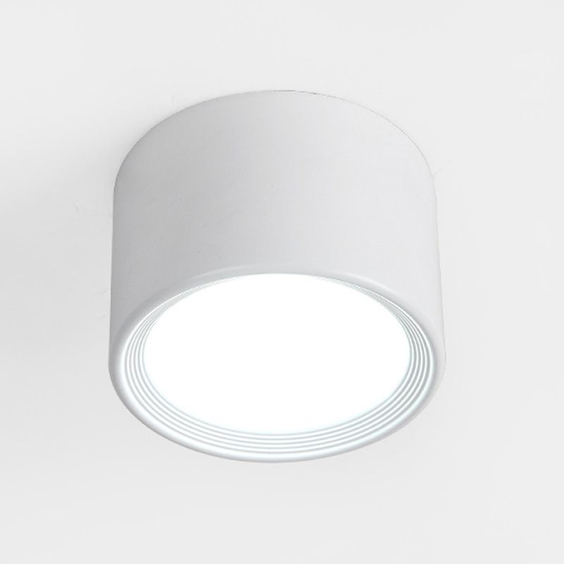 Plafonnier LED en forme de cylindre en fer moderne, 1 lumière, encastré pour couloir, salon