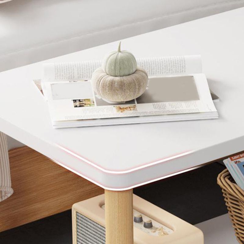 Scandinavian Open Storage Accent Table Nightstand 21" Tall with Legs