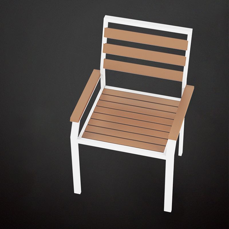 Industrial Style Dining Armchair Metal with Four Legs Dining Side Chair