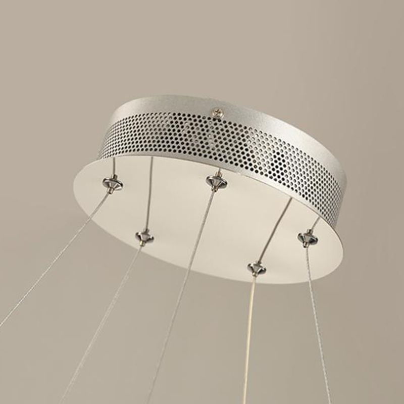 Twisted Shade Chandelier Light Modern Metal 1 Light Chandelier Lighting Fixture in Chrome