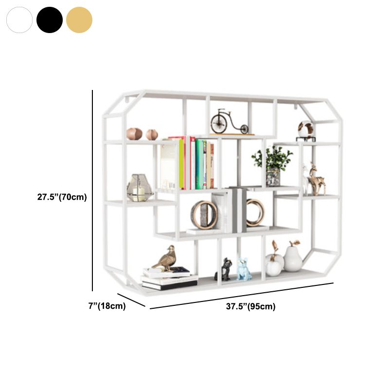 7.1" W Wall Unit Book Shelf Metal Open Shelf Bookcase for Home