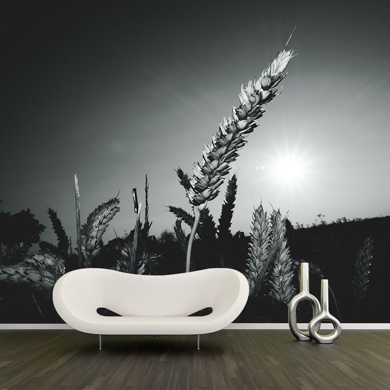 Soft Color Wheat Field Mural Wallpaper Decal Customized Modern Wall Covering for Bedroom