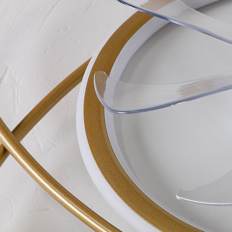 Nordic Style Ceiling Fan Lamp Iron Ceiling Fan Light with ABS Fan Blade for Bedroom