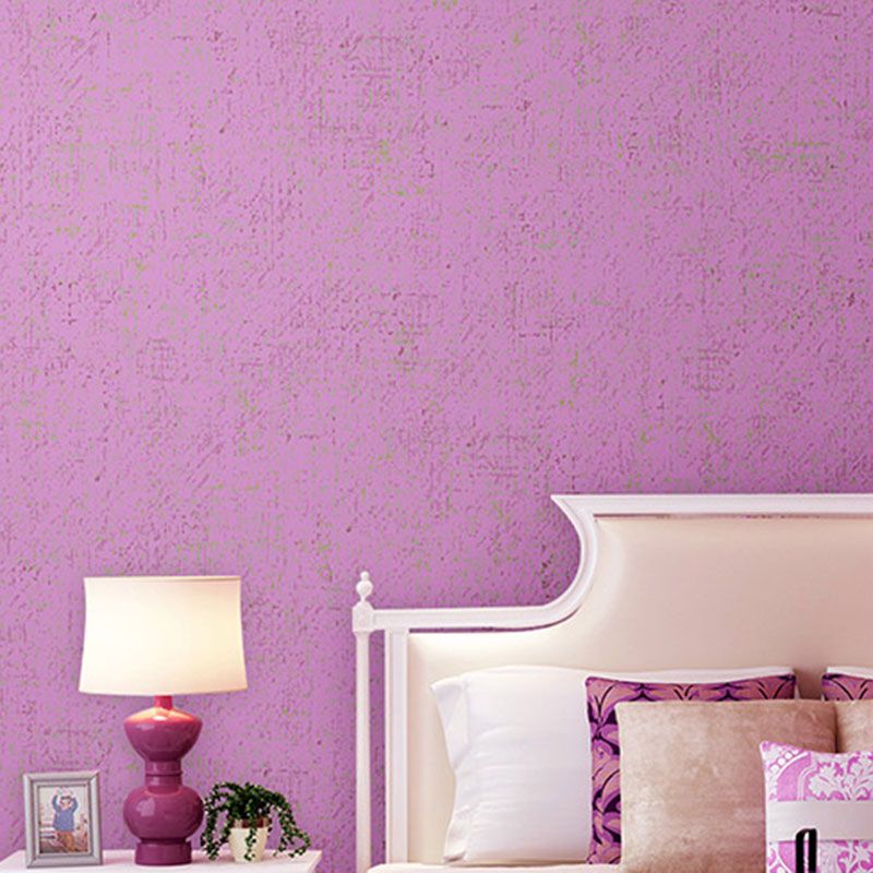 33' x 20.5" Simple Wallpaper for Guest Room Decoration with Linen Textured Pattern in Natural Color