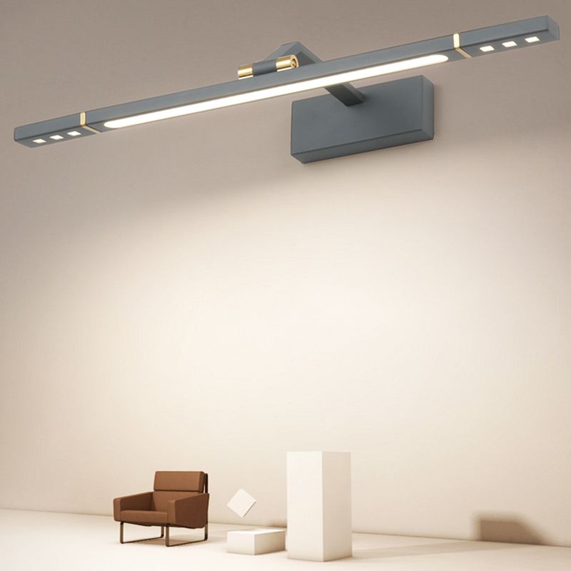 Lampade per vanità a parete a LED illuminazione anteriore a specchio contemporaneo con ombra acrilica