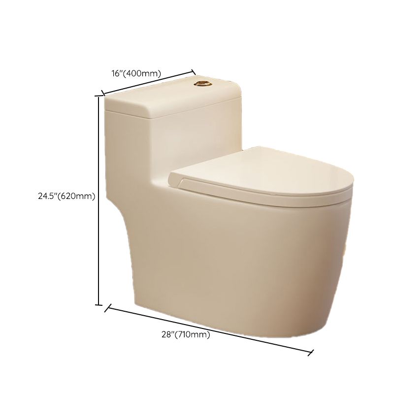 Contemporary Flush Toilet Floor Mounted Siphon Jet Toilet Bowl