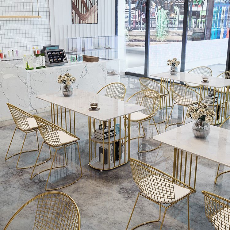 Nordic 1/2/4/5 Pieces Dining Set Rectangle Stone Dining Table for Dining Room