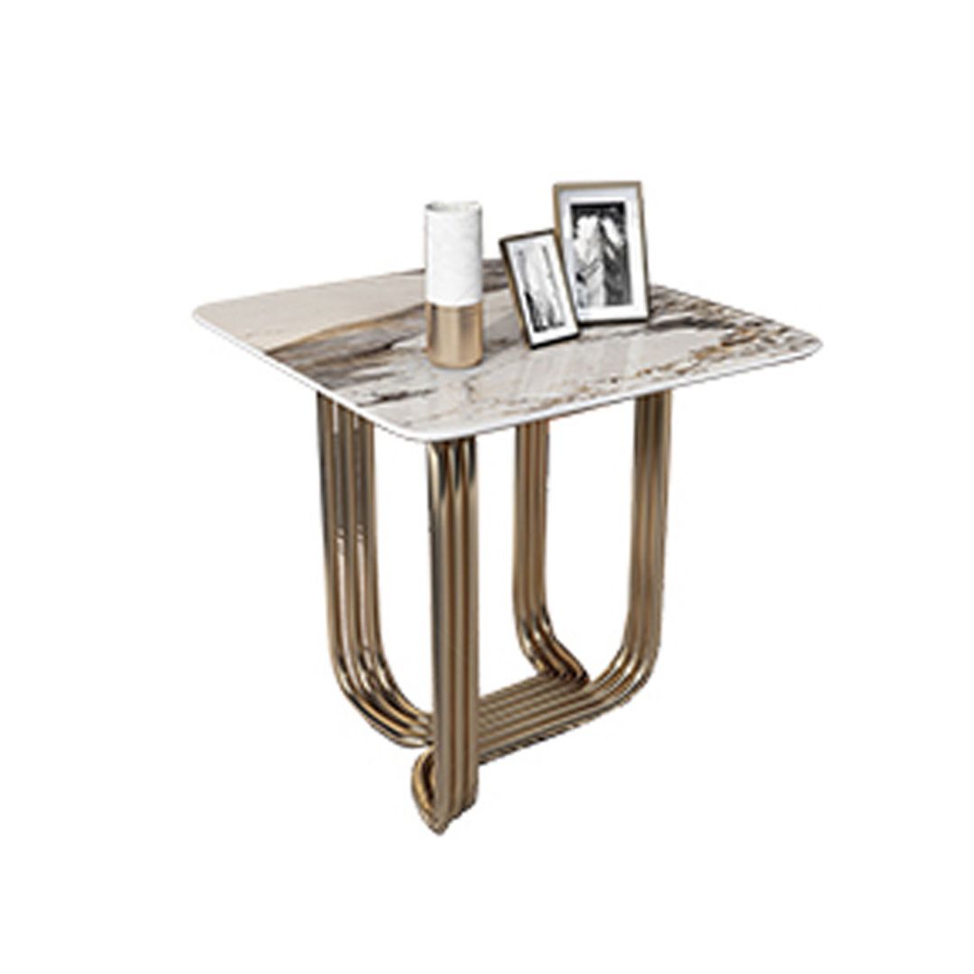 Glam Abstract Coffee Table Slate Rectangular Coffee Table for Home