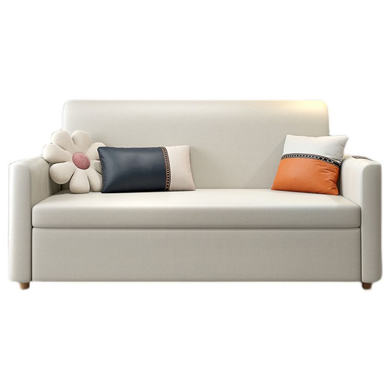 Contemporary Pillow Included Sleeper Sofa Faux leather Sofa Bed