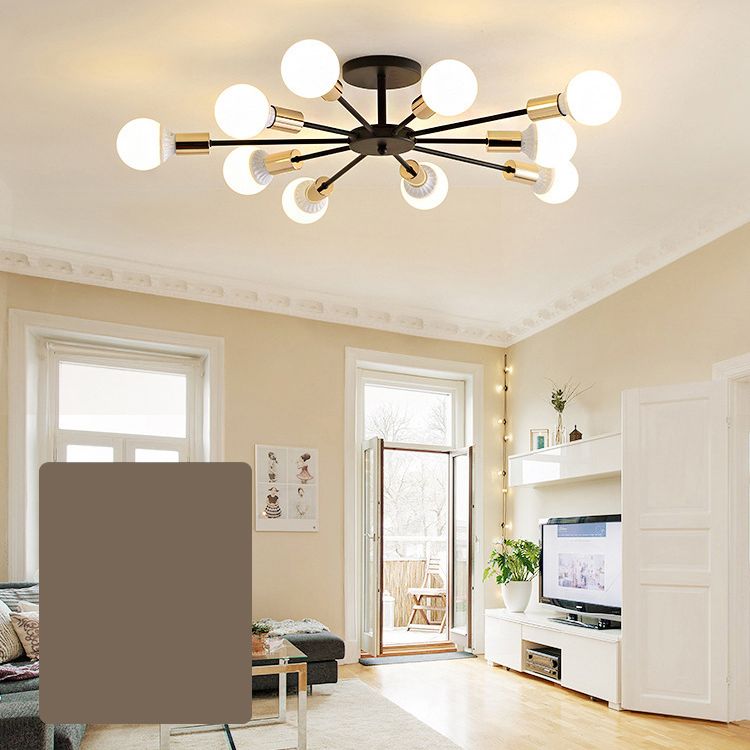 Smeedijzeren plafondlamp Modern minimalistisch huis Eetkamer Slaapkamer Studeergang Creatieve persoonlijkheid Industriële stijl lampen