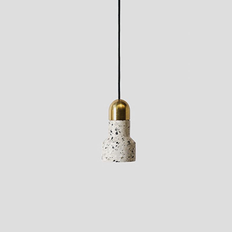 Nordic 1-Light Pendant Light, Minimalist Marble Hanging Light for Living Room