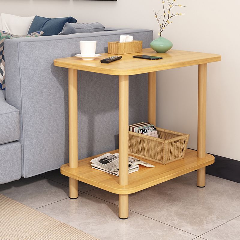 Modern Accent Side Table Storage Wood Side Table for Bedroom