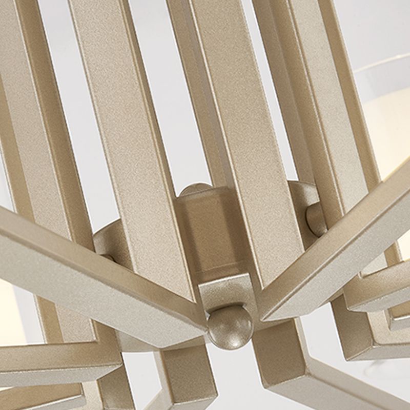 Cilinderglas kroonluchter verlichtingsarmaturen multi -lichten moderne stijl hanglamp in goud in goud