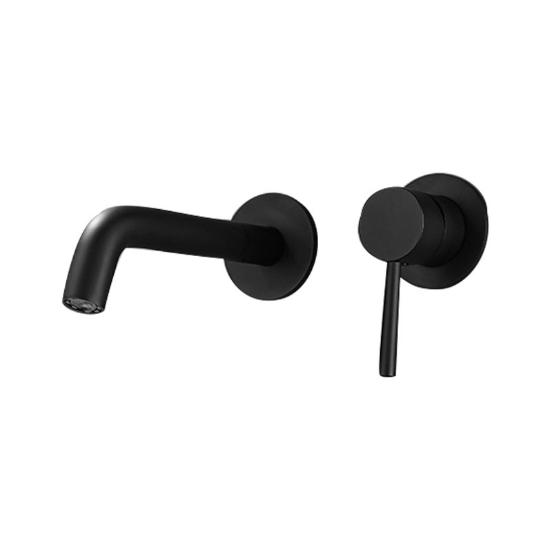 Single Handle Bathroom Faucet Modern Wall Mounted Widespread Lavatory Faucet