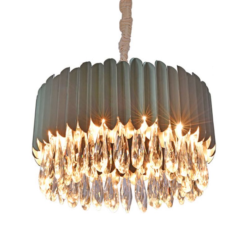 Modern Style Chandelier Light Fixture Crystal Metal Pendant Chandelier for Dining Room