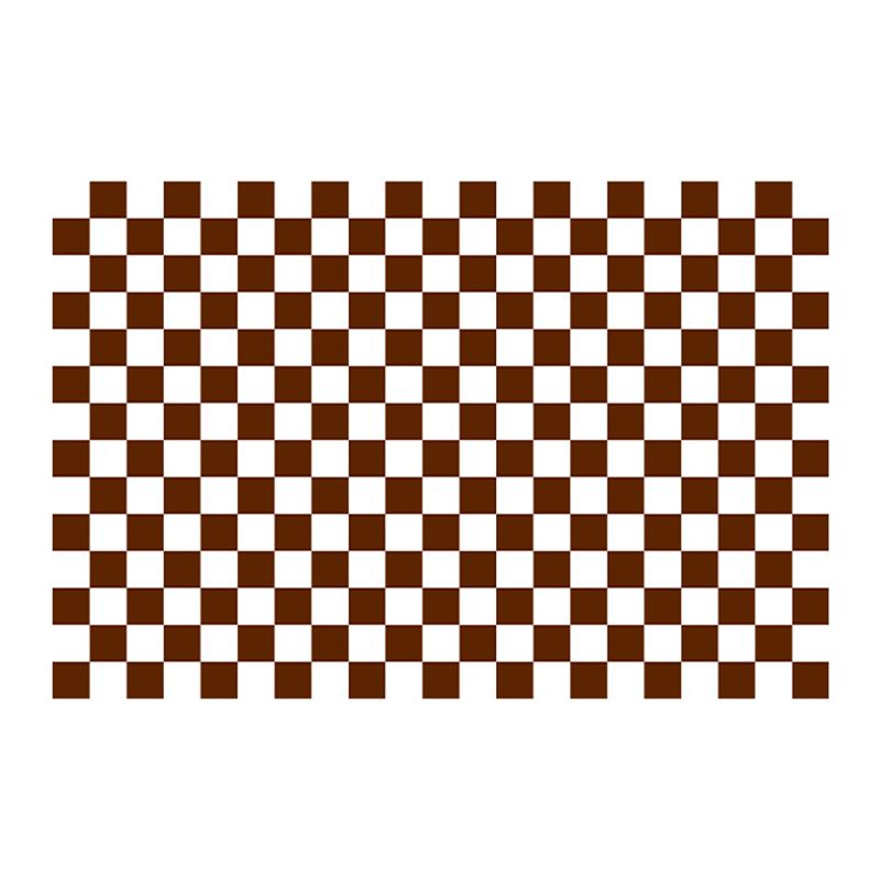 Dark Coffee Check Pattern Rug Polyester Modern Rug Washable Rug for Home Decor