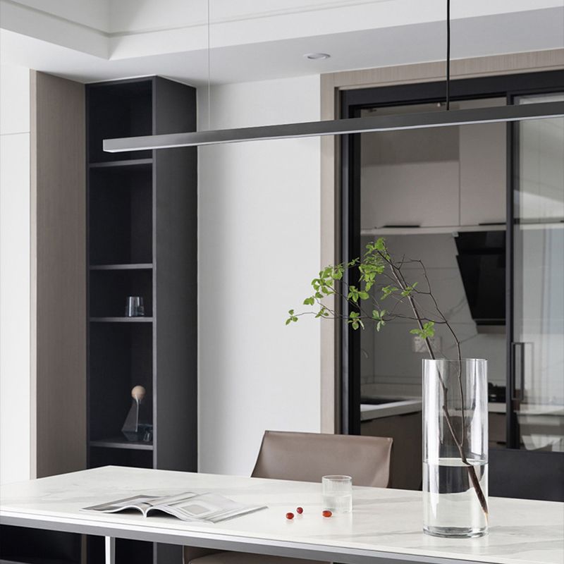 LED RECTANGE ISLAND LIGHT DIMPLE MODERN MODERN PENDANT LAMPE POUR SALLE DE DINSAGE