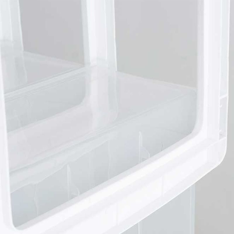 Transparent File Cabinet Vertical Modern Plastic Filing Cabinet for Home Office