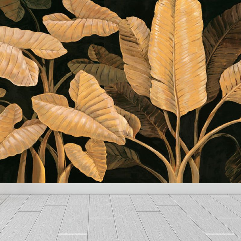 Various Leaves Wall Mural for Dining Room Illustration Wall Decor, Custom Printed