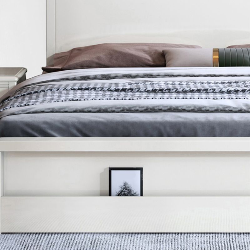 Modern Wood Bed Bookcase Included Bed Frame with Headboard for Bedroom