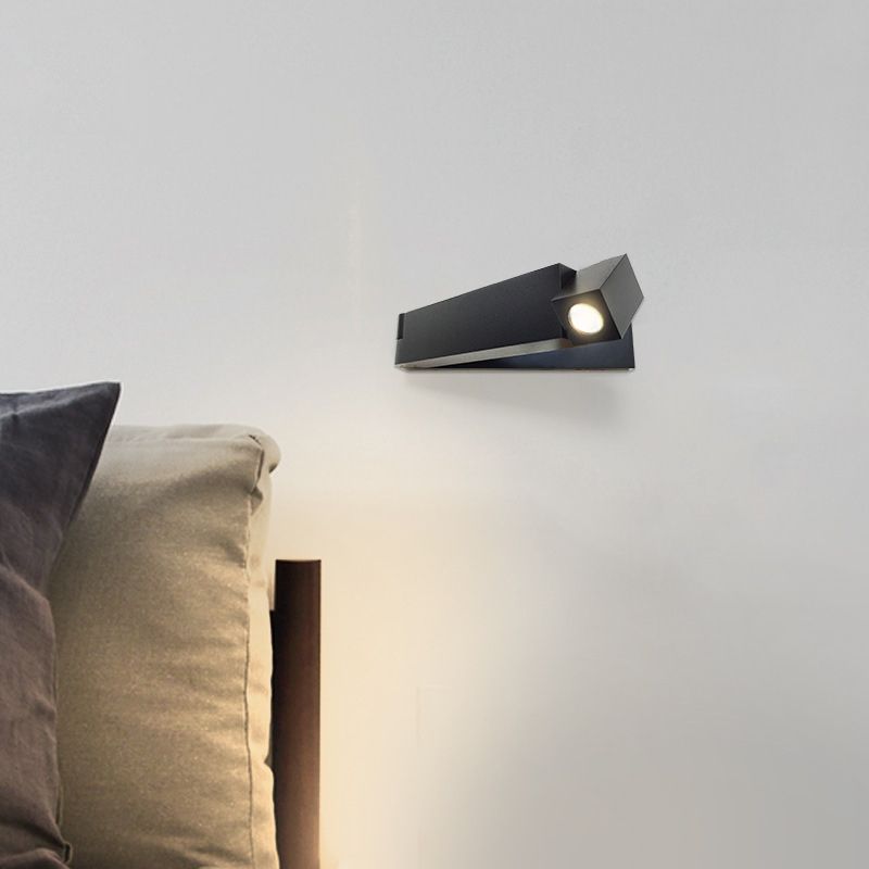 Metal Square Shape Wall Light Modern Style 1-Light Wall Mounted Light