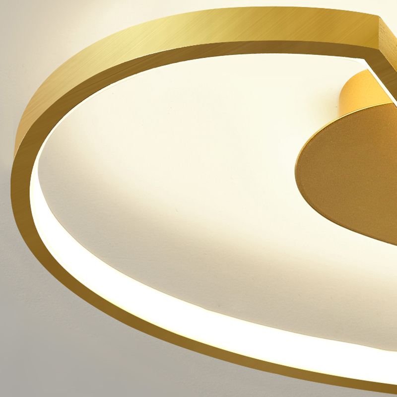 Love Heart Bedroom Flush Ceiling Light Acrylic Minimalist Feather LED Flush Mount Lighting