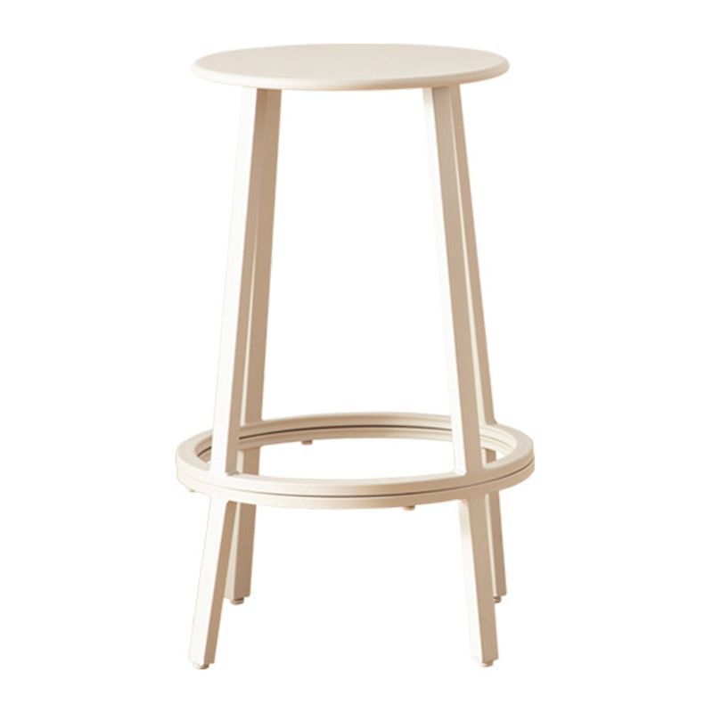 1/2/3 Pieces Industrial Round Bar Table Set Iron Bistro Set with Footrest