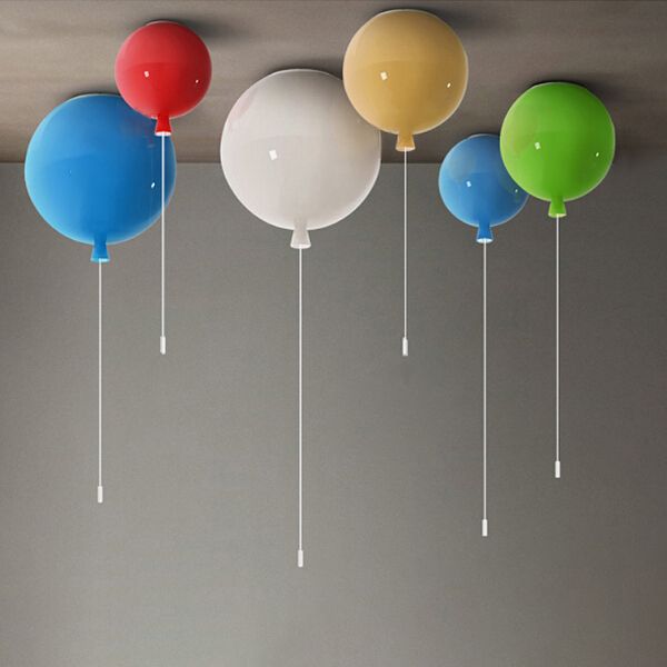 Lámpara de techo de acrílico de estilo moderno con forma de globo para vestíbulo