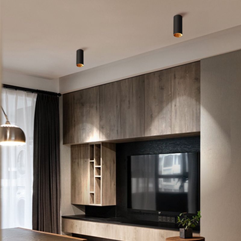 Plafonnier tubulaire intérieur doré en métal LED, design nordique, luminaire encastré pour allée