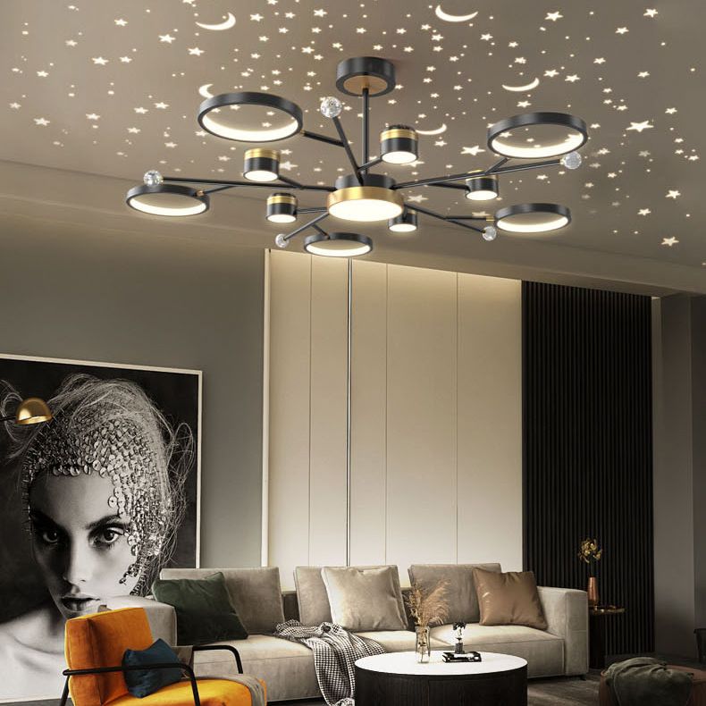 Metal LED Chandelier Lighting Fixture Modern Chandelier Pendant Light for Sitting Room