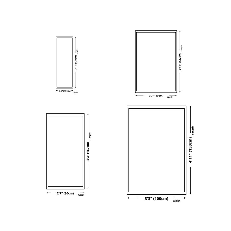 Dark Green Pattern Carpet Polyester Modern Carpet Washable Area Carpet for Living Room