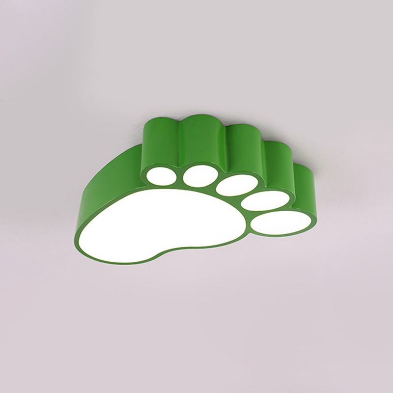 Acryl-Fußtritt-ähnliche LED-Unterputzlampe für Kinder, rot/gelb/blau, bündige Deckenleuchte für den Kindergarten