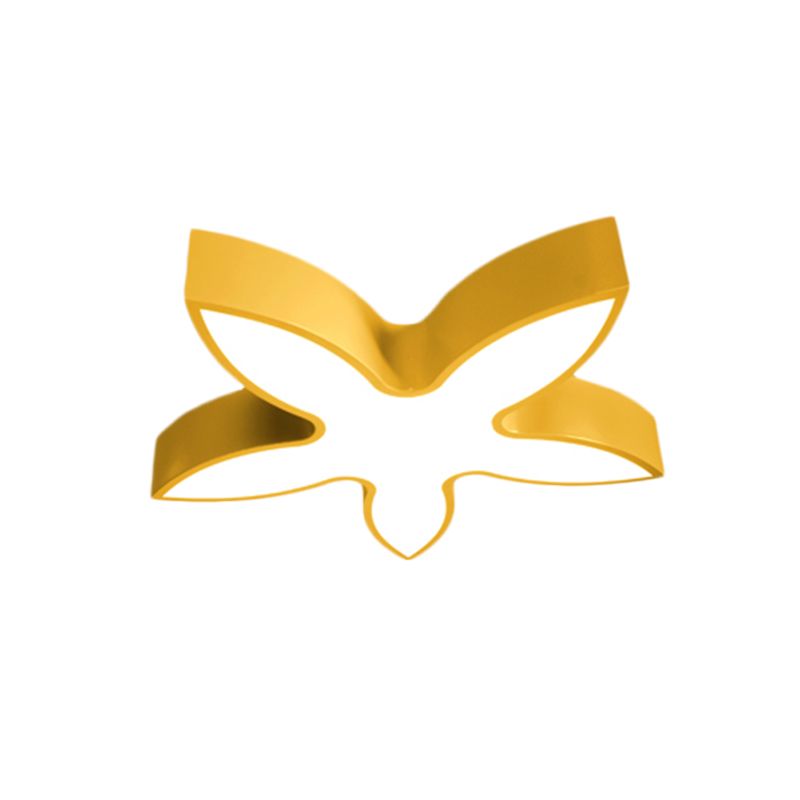 Kinderen LED Flush Verlichting met acryl schaduw wit/rood/geel ster flush mount plafond licht profiel