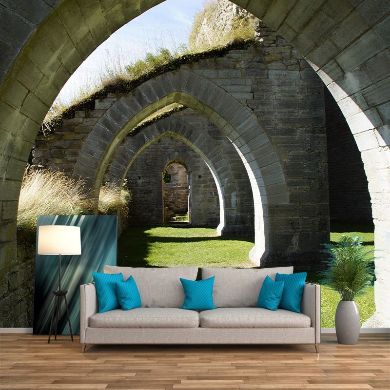 Space Extension Wall Mural Wallpaper Photography Style Mildew Resistant for Home