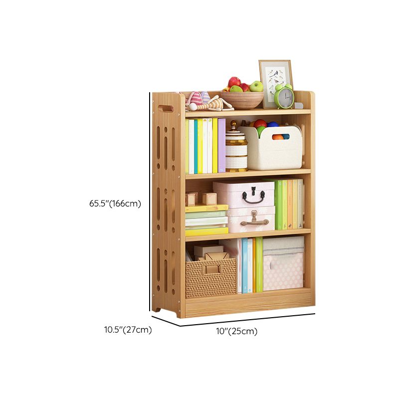 Contemporary Bookshelf Standard Wooden Closed Back Bookcase with Shelves