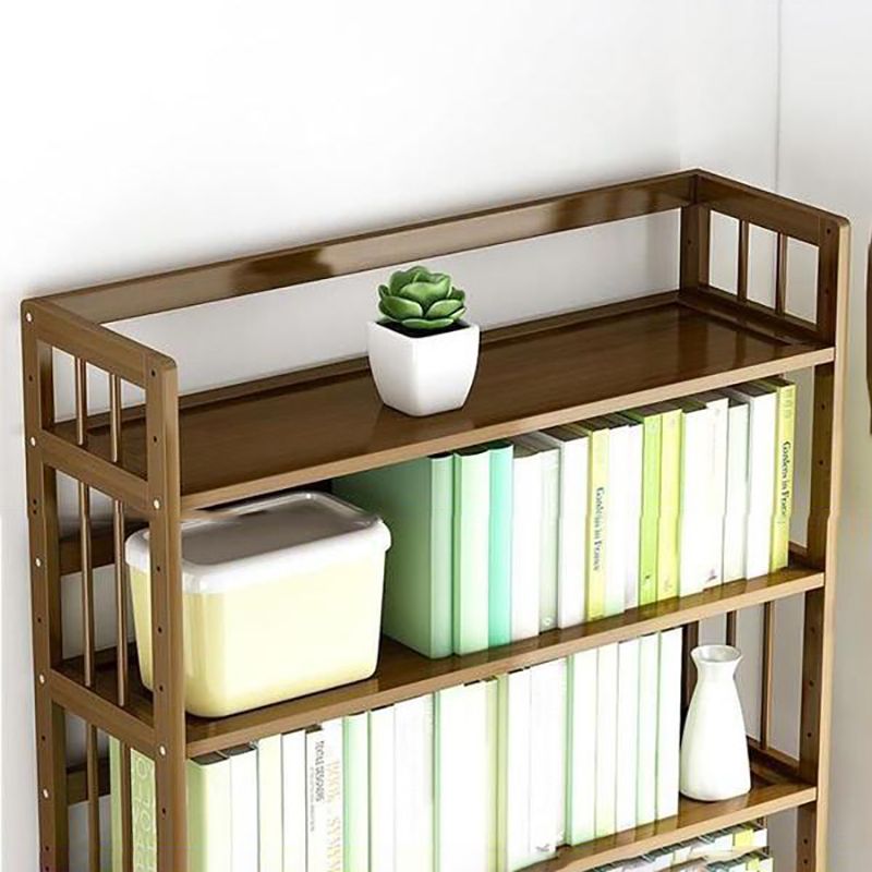 Contemporary Etagere Bookshelf Bamboo Shelf Bookcase for Home