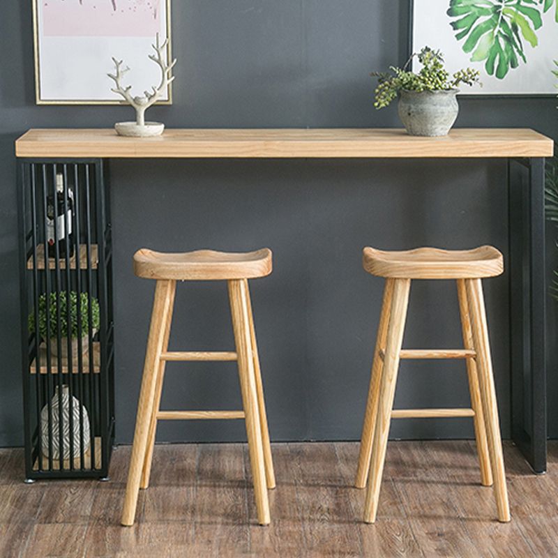 Modern Style Rectangle Bar Table Storable Table for Living Room