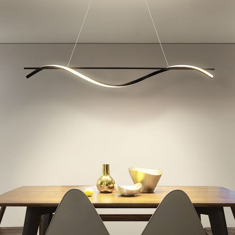 Luci sospese in stile moderno Black Sospeded Lighting Apparecchio per la sala riunioni in ufficio