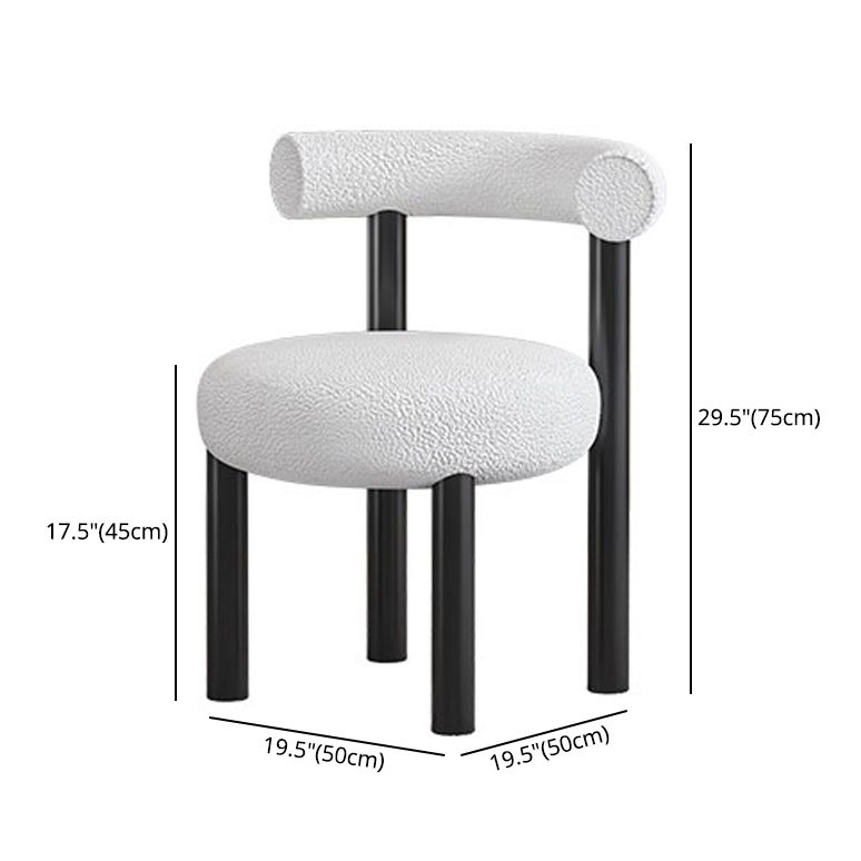 Silla de comedor moderna de seta redonda de 30 "h Silla lateral de comedor abierta para restaurante para restaurante