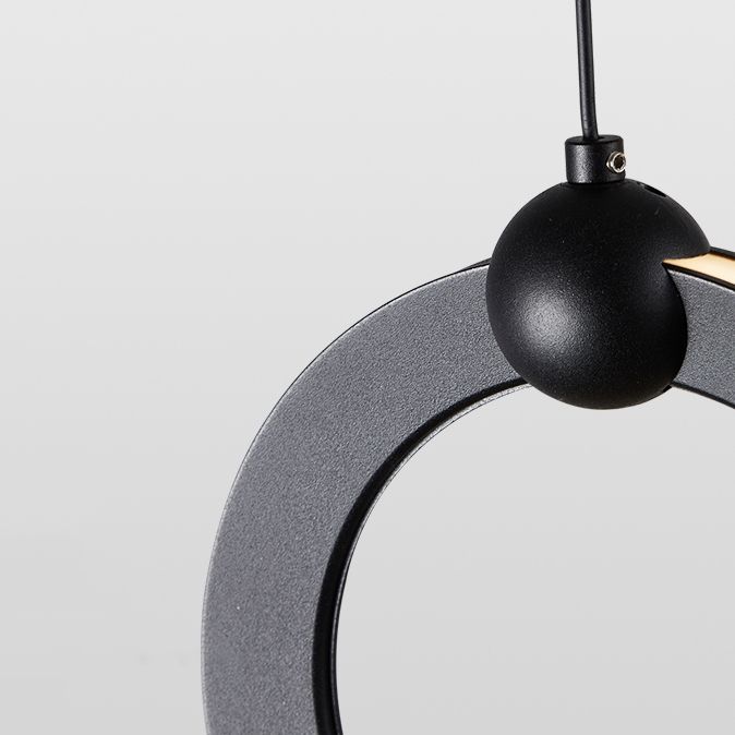 Acryl cirkelvormige LED -hangende lamp in moderne minimalistische stijl aluminium hanglamp voor slaapkamer