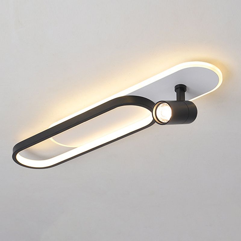 Metal Shaded Close to Ceiling Lamp Modern Style LED Close to Ceiling Lamp
