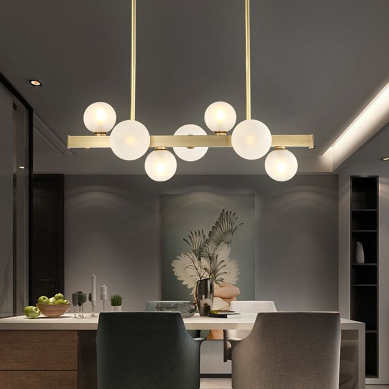 Lustre de style bubble îlot moderne 7 lumières luminaires pendentifs