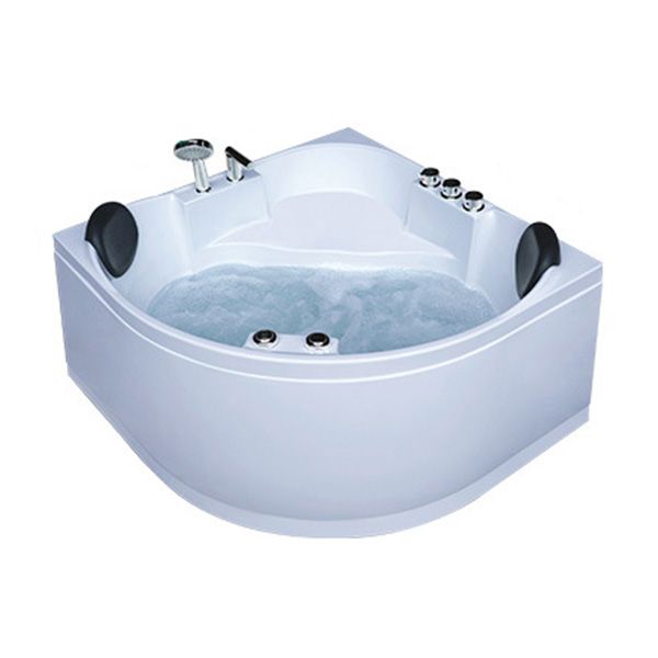 Bathroom Small Tub Modern Acrylic Corner Soaking Bathtub with Drain