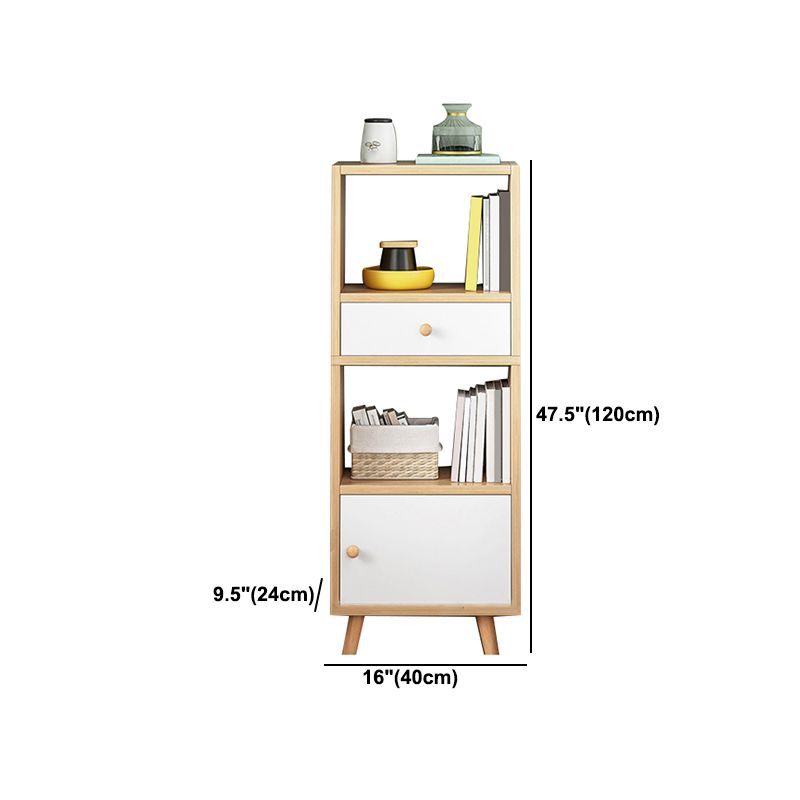 Modern Wooden Bookshelf Closed Back Bookcase for Home Office