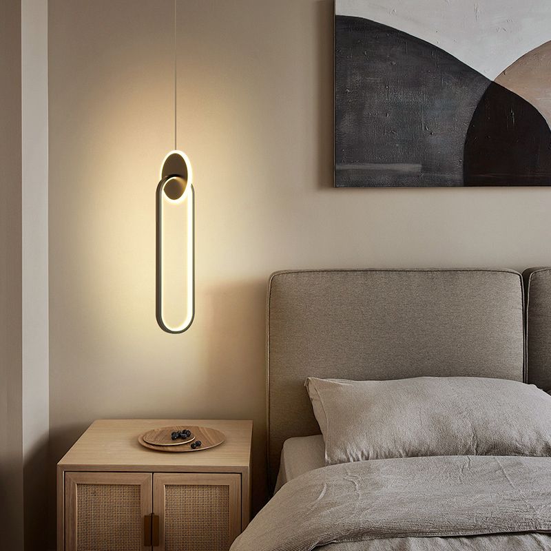 Minimalism LED Hanging Ceiling Light Metal 1-Light Ceiling Pendant Light